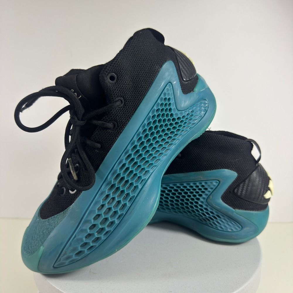 Adidas AE 1 New Wave Basketball Shoes Kids Teal Black Anthony Edwards‎ Size 4